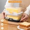 Sealed Butter Dish with Lid Cutter, Suitable for Countertop and Refrigerator Storage