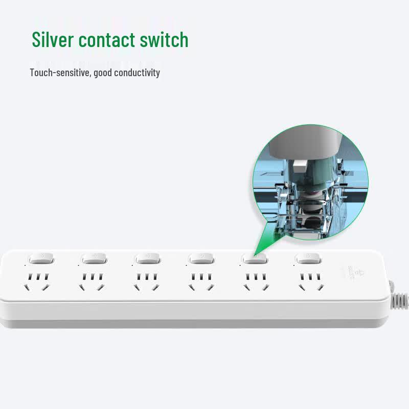 BULL GN-313 6-Outlet Power Strip with Individual Switches