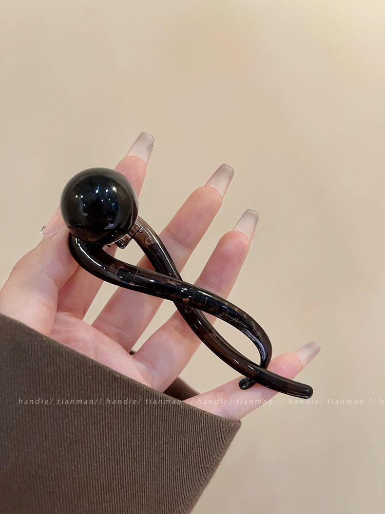 

Ретро S-образные заколки для волос с хвостиком, новая мода, разноцветные витые полые заколки в форме акулы, головной убор, аксессуары для волос, подарок 1PCS чёрный