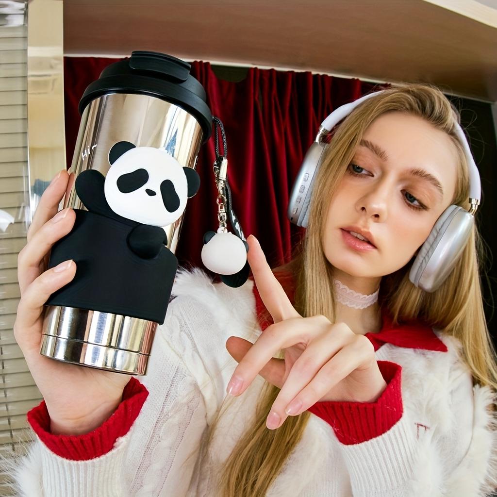 Insulated SUS316 Ceramic Stainless Steel Panda Coffee Mug BPA FREE Travel Mug 520ml 17oz Free Carry Freesip and Spout Twist On Lid Best Cup