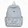 Schoolbag Bag Backpack Schoolbag Student High Value Plaid Backpack Large Capacity New Bag Korean Niche Lightweight
