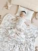 Newborn Soft Cotton & Silk Flannel Air Conditioning Quilt - Pure Cotton Class A for Spring/Summer