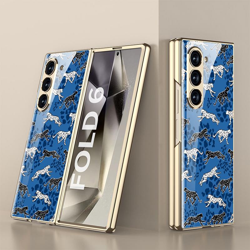 Nou pentru Samsung Galaxy Zfold6 5g Husă Telefon Pictură Creativă Hd Sticlă Securizată Lux Ușor Orificiu de Precizie Husă Protecție la Cădere