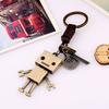 Simple Cartoon Cute Robot Keychain Personalized Retro Woven Key Pendant Creative Bag Pendant