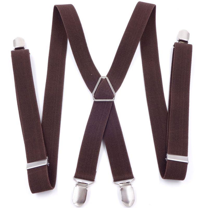 Herren Hosenträger Verstellbare Hosenträger X-Form Elastisches Band Seitenclip Überkreuzt Erwachsener Hosenträger Hosen Bekleidungszubehör