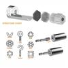 Universal 7-19mm Steckschlüssel Drehmomentschlüssel Kopf Bohrer Ratsche Hülsenschlüssel Magic Grip Multifunktionale Handwerkzeuge