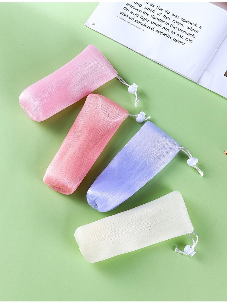2Pcs Hanging Thickened Shower Gel, Facial Wash, Handmade Soap Foaming Net Bag for Bathroom Supplies