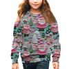 Girls Round Neck Pullovers For Kids Christmas Day Embroidery Printed Tops