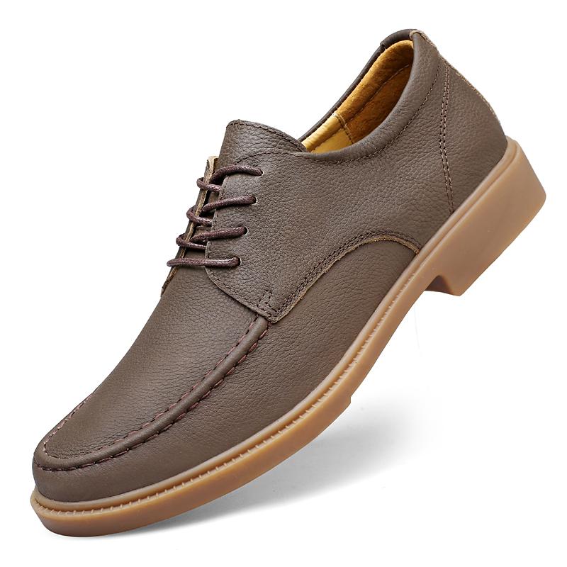 Fashion Top Luxury Outdoor Men Shoe Fashion Genuine Leather Vintage Business Shoes Larger Size38-48 Casual Leather Antiskid Walking Shoe
