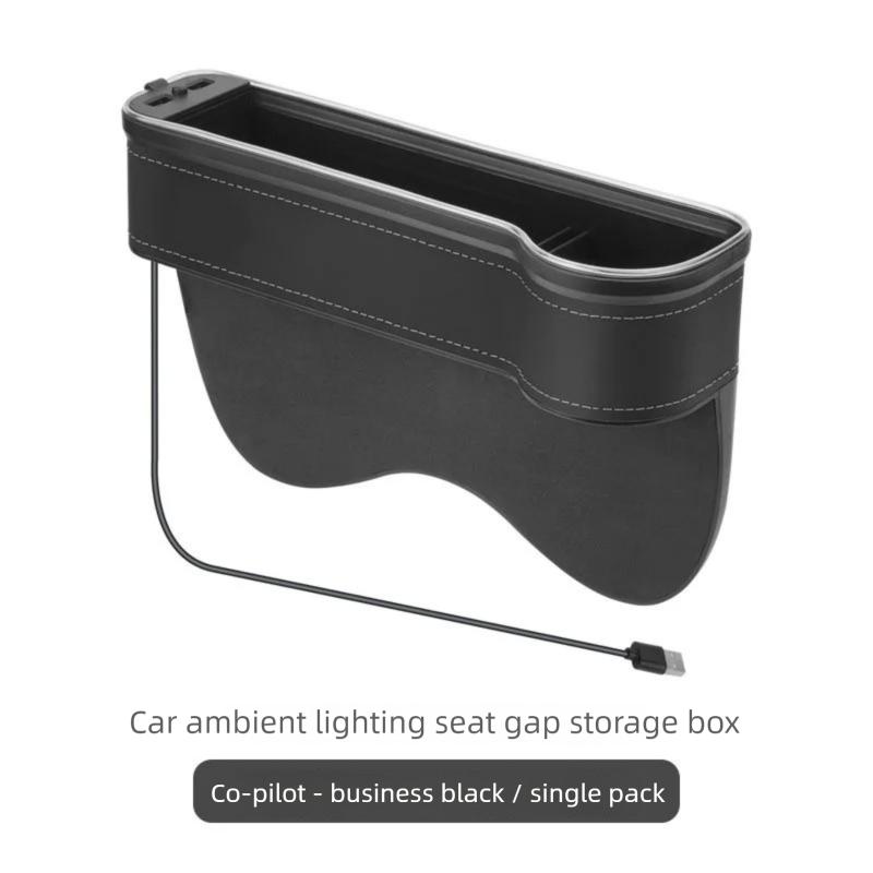 Seat Gap Storage Box For BYD Sealion 7 07 EV 2024 2025 2026 LED Light 2 USB Crevice Organizers With Cup Holder Car Accessories