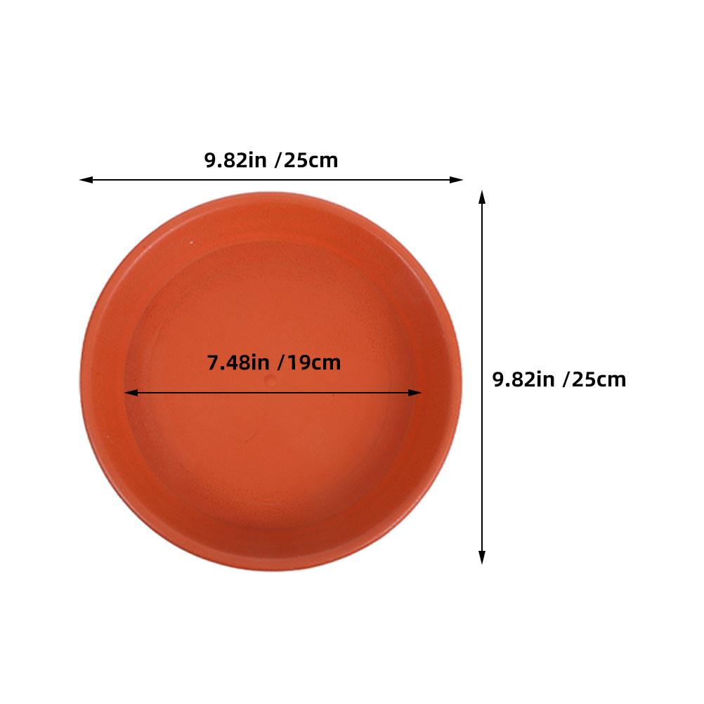 4Pcs Round Plastic Flower Pot Base Thickened Planter Tray Water Catcher Drip Tray for Indoor Outdoor Plants Garden Pot Saucer темно-красного