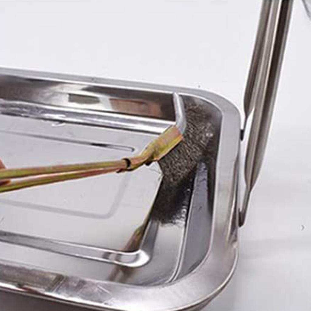 Birdcage Cleaning Brush Set of 3 Effective Stainless Steel Clean Brush Kits for Hamster Parrots Bird Cage Accessories