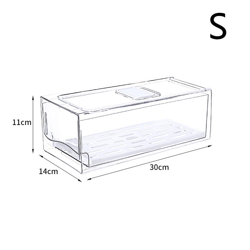 Kitchen Refrigerator Storage Box Drawer-Type Fresh-Keeping Box Food-Grade Eggs And Meat Food Frozen Finishing Storage Box