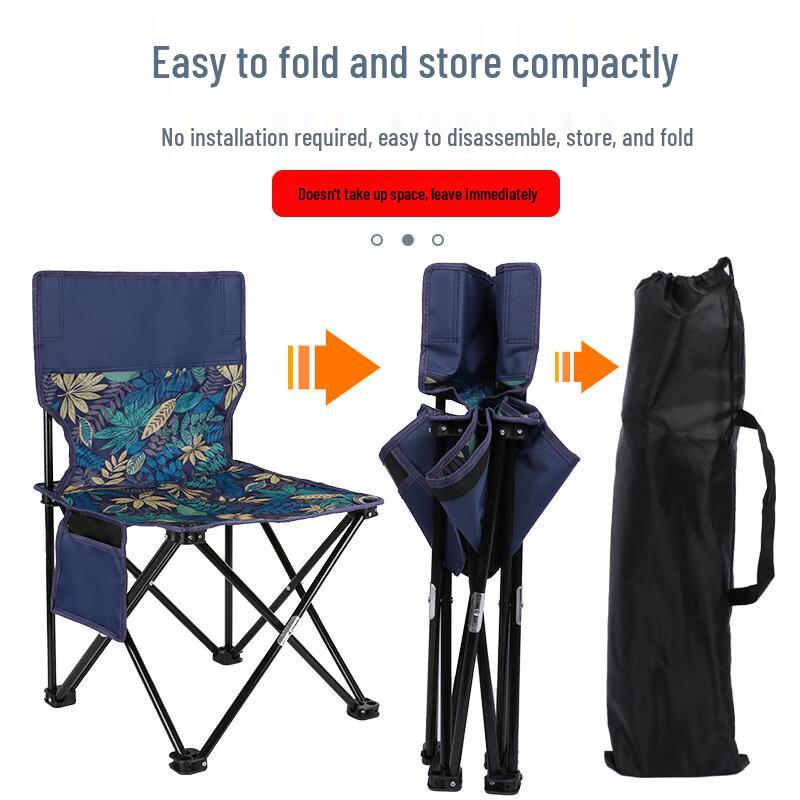 Portable Outdoor Folding Camping Chair with Backrest
