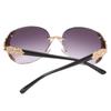 Premium Quality Men Women Vintage Mirror Frameless Flat Lens Sunglasses Retro Eyewear