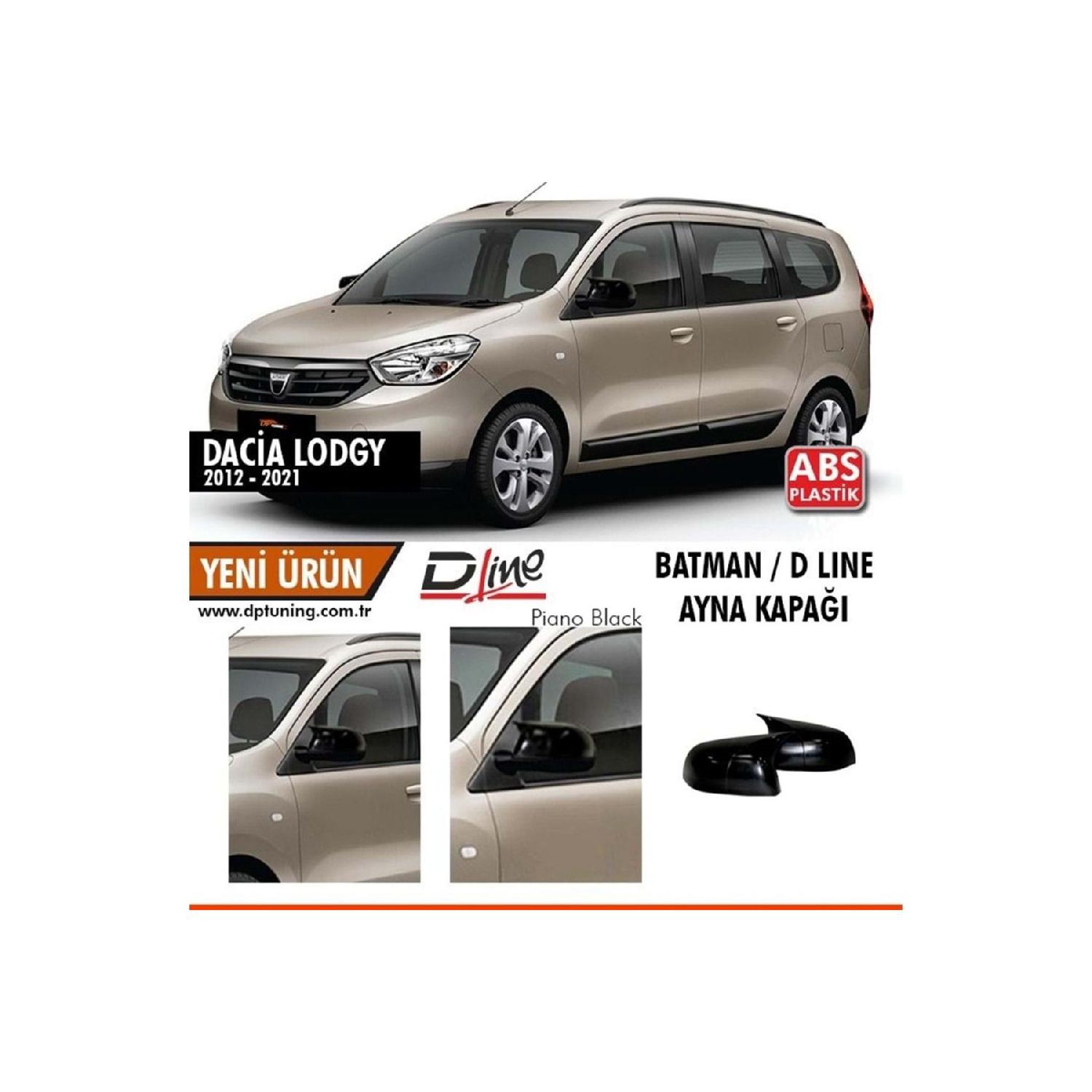 

Для Dacia Lodgy Batman Bat Mirror Cover Piano Black / 2012 - 2021