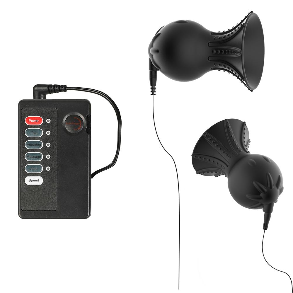 Sexspielzeug BDSM-Werkzeug Elektrischer Schocker Brustwarcensauger Klemmen Elektrischer Stimulator Brustwarzen Vagina Brust Klitoris Masturbator Brustvergrößerer