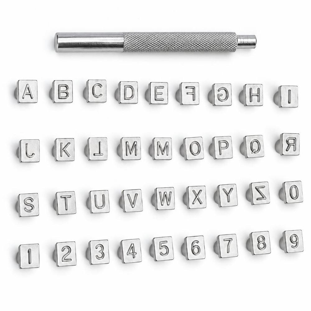 37pcs Stamping Dies Number Punch Set Punch Tool Leather Hand Tool  DIY Projects