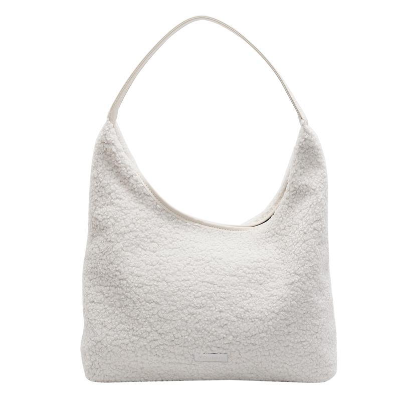 Autumn Winter High-capacity Lamb Fur Bag Feminine New Western Style Travel Practical Versatile Single Shoulder Bag