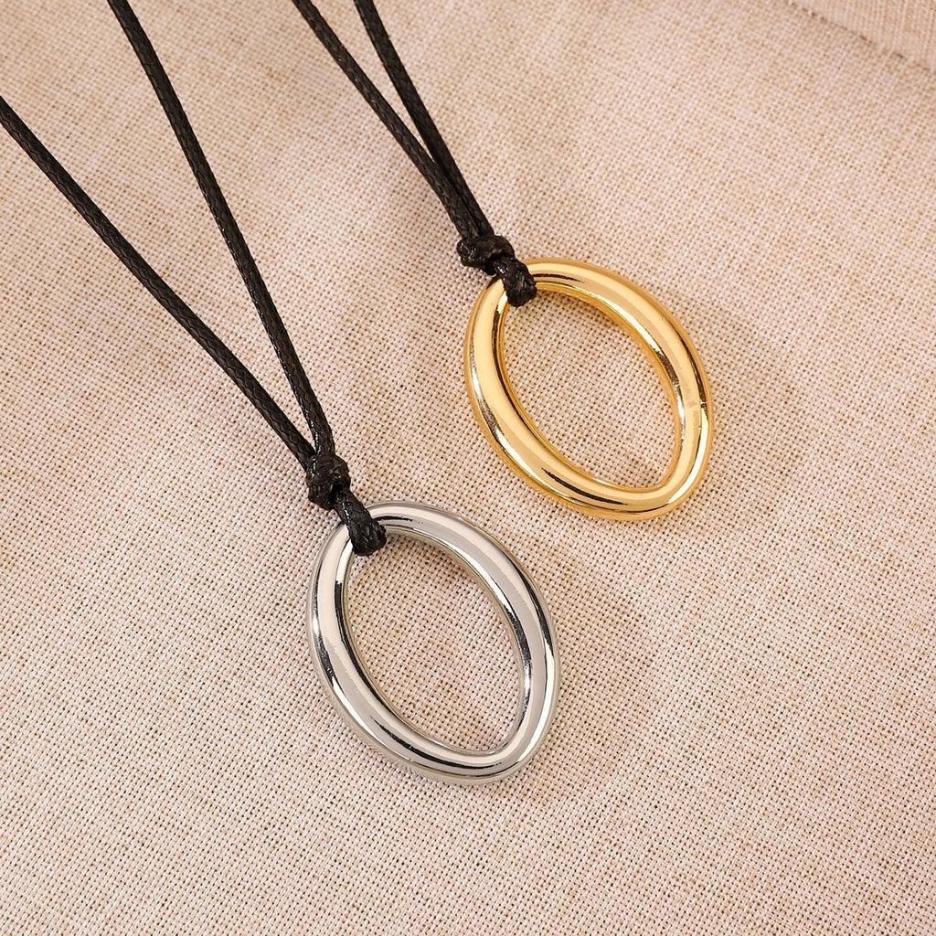 Geometriskt hänghalsband Unika halssmycken Justerbart rephalsband Lämpligt för moderna modeentusiaster Present