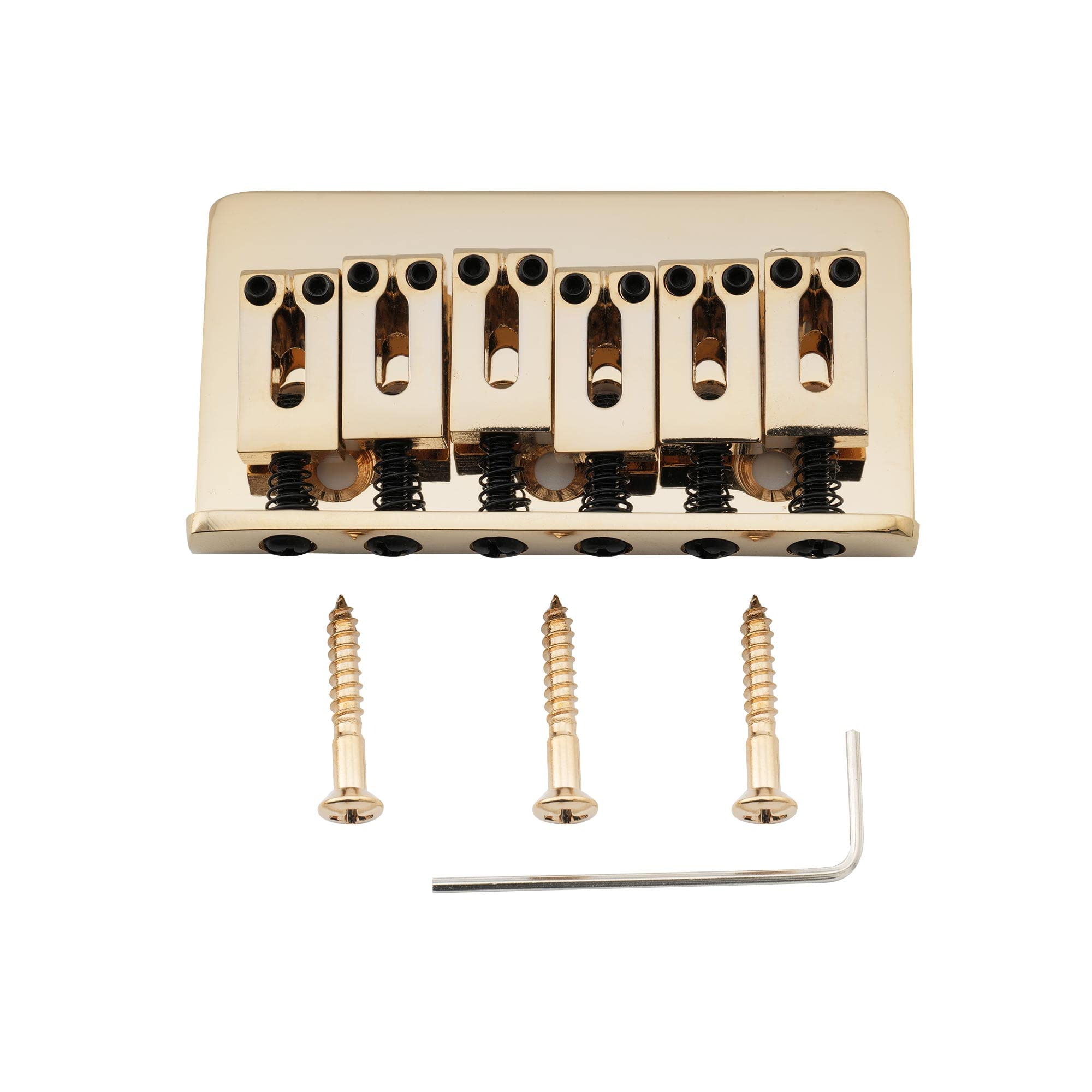 

Musiclily Pro 10.8mm Modern Style Hardtail Fixed Bridge for Imported StratTelecaster Electric Guitars, Gold