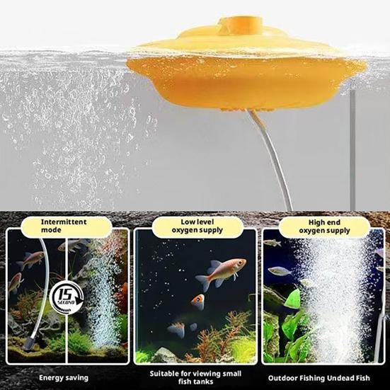 Schwimmender Lebendköder-Belüfter Wiederaufladbare Sauerstoffpumpe mit 3 Modi IPX7 Wasserdicht Schwimmender Sprudler für Köderbehälter Fischbehälter Lebendköder
