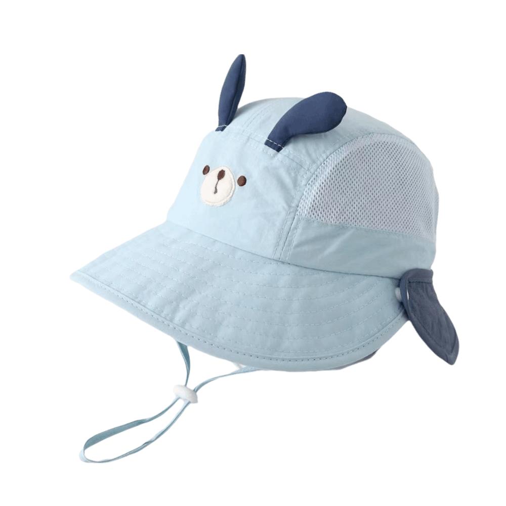 

Cute Baby Bucket Hat Large Brim Kids UV Protection Cap Cute Toddler Sun Cap Beach синій