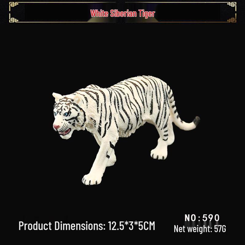 Realistic Wild Animal Toy Set: Large Tiger, Saber-toothed Tiger, Bengal Tiger for Kids' Play