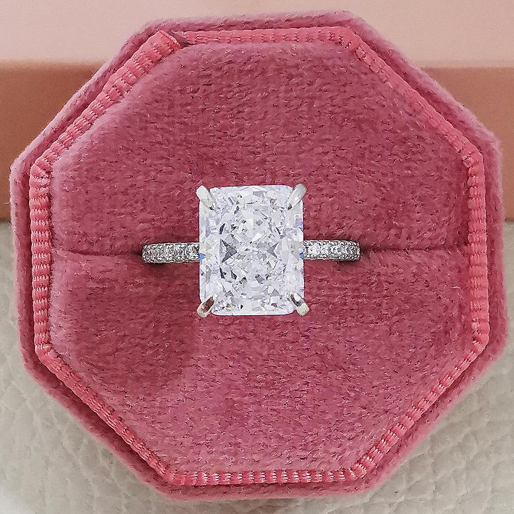 

Европейское и американское роскошное кольцо с дизайном «Ледяной цветок» для женщин - Супер вспышка r7233 Size 7