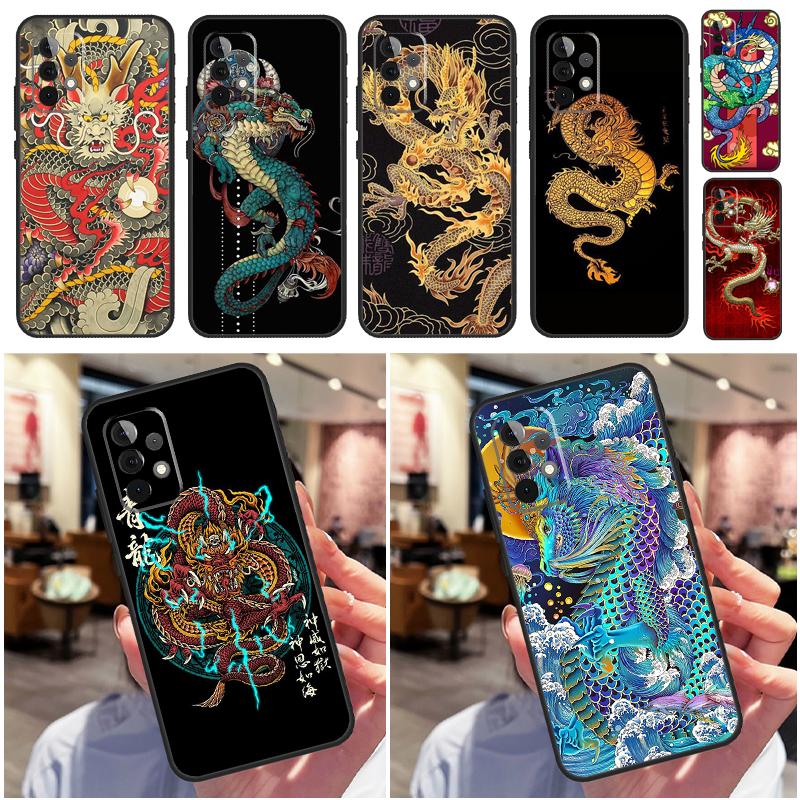 Fashion Chinese Dragon For Samsung Galaxy A15 A55 A35 A53 A33 A13 A36 A56 A26 A16 A22 A32 A52 A54 A34 A05 A06 Case