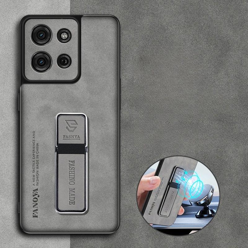 

Чехол из овчины для Moto G75 5G G85 G55 G35 G45 G15 G05 G34 E15 матовый держатель подставки защитная силиконовая рамка задняя крышка For Moto G75 5G серый