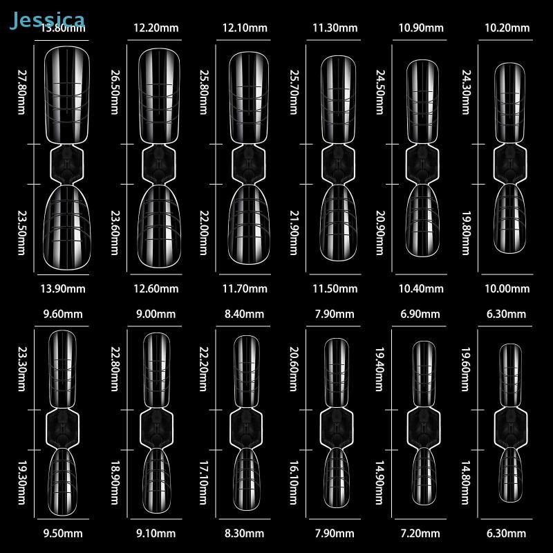 120Pcs Clear Crystal Nail Extension Forms - Acrylic Nail Extension Armor Tips For Salon Diy Manicure