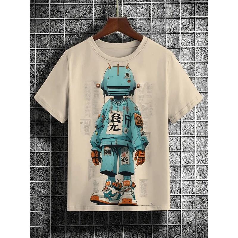 Cute Otter Cat Panda Pattern T-Shirt For Men Funny Animal 3D Printed Tees Casual Short Sleeve O-Neck Tops Street Sports T Shirts