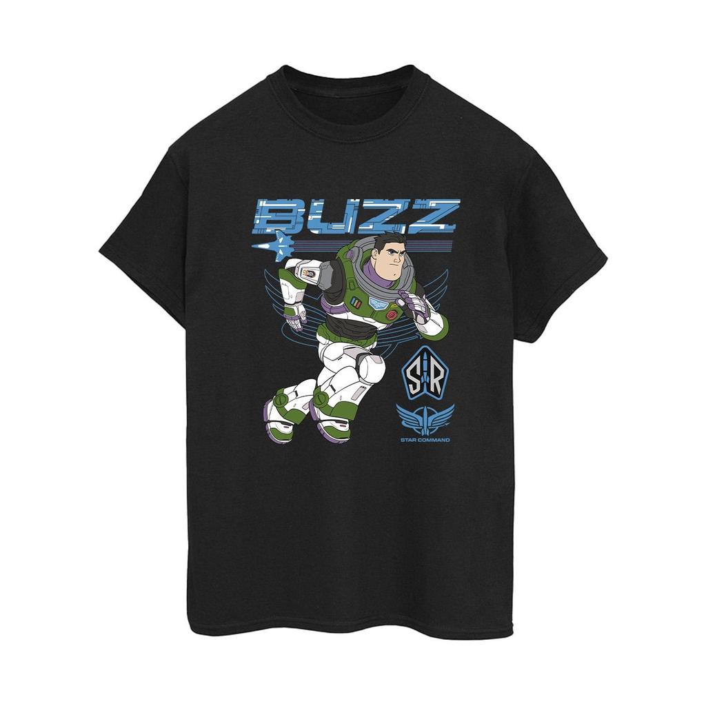 Disney Womens/Ladies Lightyear Buzz Run To Action Cotton Boyfriend T-Shirt