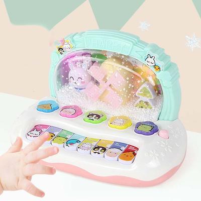 צעצוע לפסנתר לתינוקות כלי נגינה עם אורות לפעוטות למידה מוקדמת של מקלדת בעלי חיים מתנת צעצוע לבנים בנות