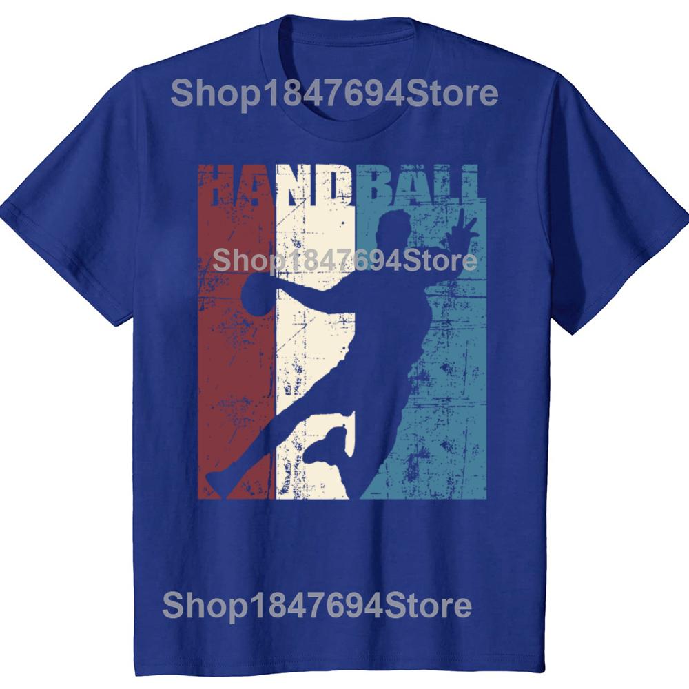 Funny Vintage Handball Player T Shirts Graphic Cotton Streetwear Short Sleeve Birthday Gifts Summer Style Tshirt Mens Clothing