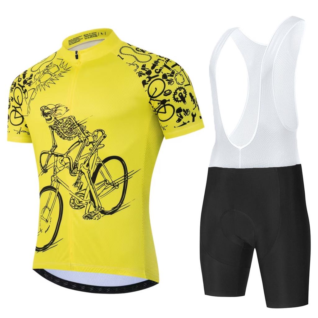 Road Bike Short-sleeved Bicycle Cycling Shorts Quick-drying Breathable Mountain Strap Cycling Suit 2026 Summer Breathable Cycling Suit Suit