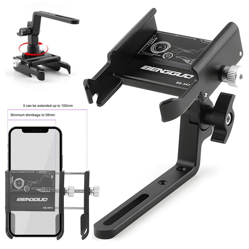 Bicycle Phone Holder Shockproof Bike Phone Support Bracket Aluminum Alloy Bicycle Navigation Phone Bracket for Outdoor Riding