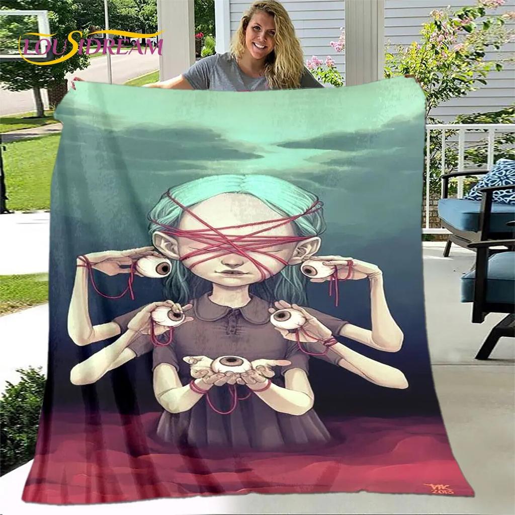 Junji Ito Tomie Kawakami Ghost Soft Plush Blanket,Flannel Blanket Throw Blanket for Living Room Bedroom Bed Sofa Picnic Cover