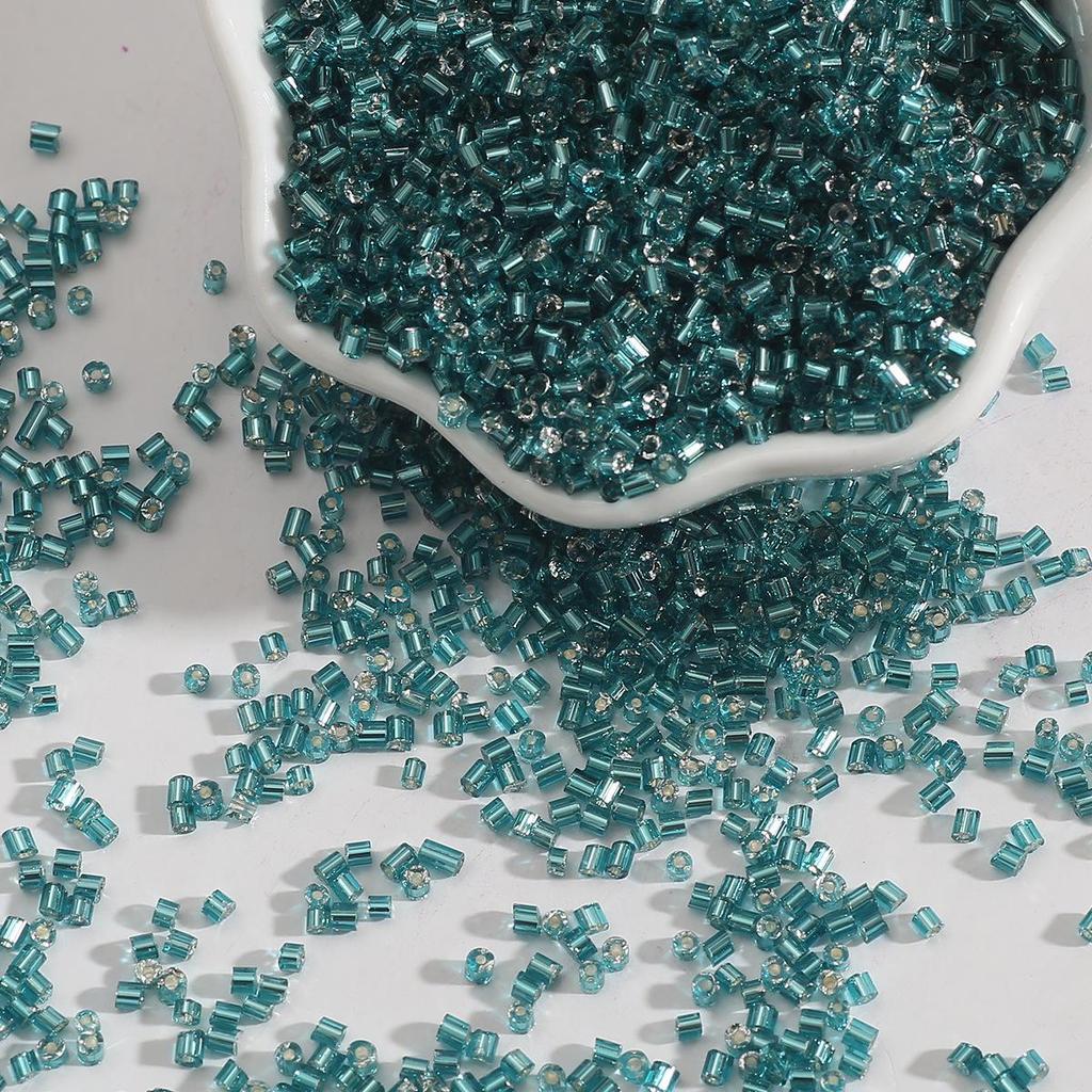 2mm Silver-Lined Glass Seed Beads: Handmade DIY Jewelry & Clothing Accessories, Transparent Loose Beads.