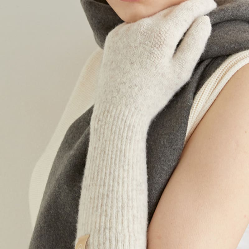 Halden Basic Long Wool Gloves (G003_oat)
