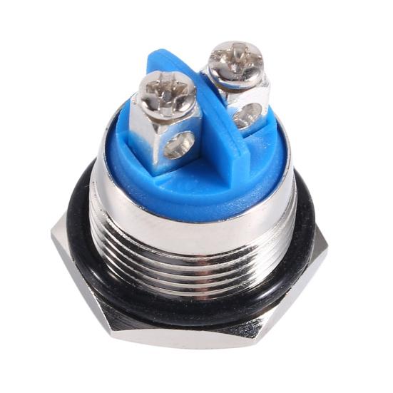 12V 16mm vodotěsný kovový spínač s okamžitým stisknutím tlačítka pro auto, ZAP/VYP klakson