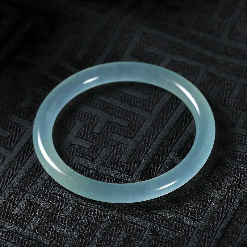 Blaues Jade-Armband, weiblicher literarischer Stil, schlichtes modisches Quarzit-Jade-Armband