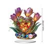1Set Delicate Patterns Warm Atmosphere 2D Flat Mother's Day Ornament Living Rooms Acrylic Decorative Grateful Holiday Gifts