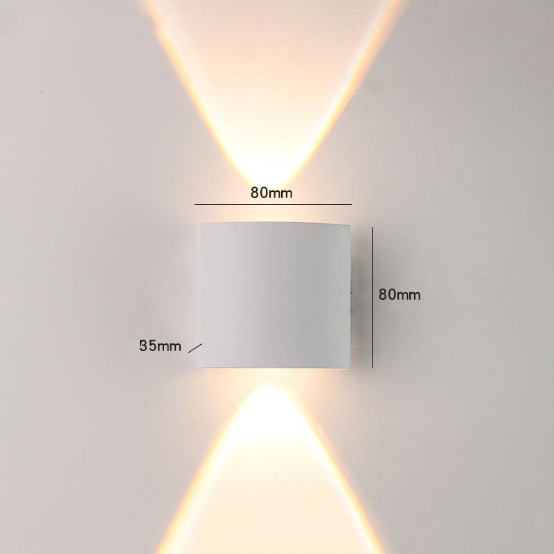 Alluminum LED Wall Lamp 4W/6W/8W IP65 Waterproof Wall Porch Lights Outdoor Lighting Garden Sconce Lamp 85-265V for Bedroom Home Decor