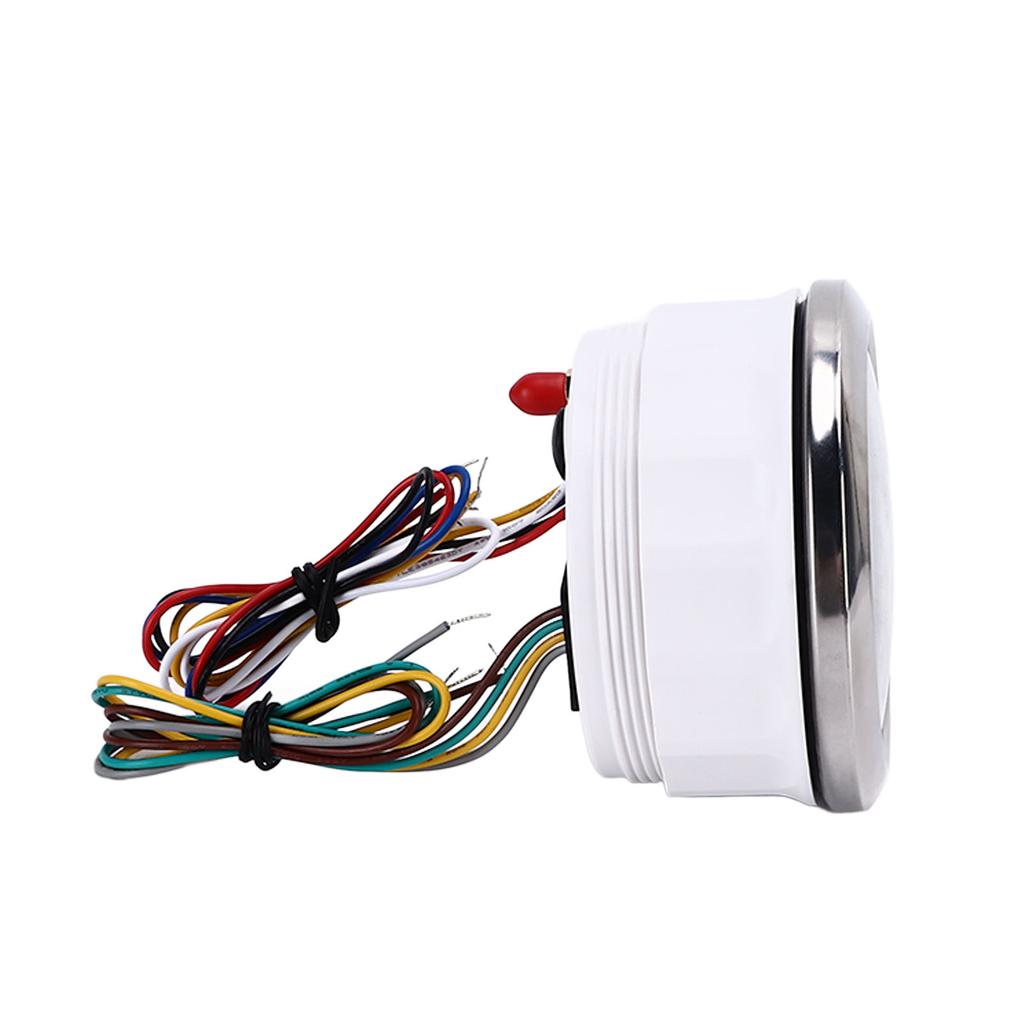 85mm 200kmCelsiush GPS Speedometer 0‑8000rpm Tachometer Gauge LCD Red Backlight Waterproof for 12VCelsius24V Car Boat Yacht RV Truck