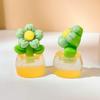 Yousheng 2 Pcs Mini Resin Artificial Flower Figurine Tiny Glow in The Dark Potted Flower for Dollhouse Miniature Landscape Home Office