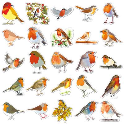 1050Pcs Cartoon Animal Robin Bird Sticker Cute Funny Doodle Decorative Water Cup Guitar Scrapbook Bike Decal Kids Toy Gift
