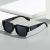  Ins Popular Fashion Square Women Luxury Sunglasses Shades UV400 Retro Men Punk Dark Blue Sun Glasses