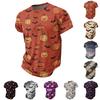 Men's Casual Short Sleeve Halloween Print T Shirt Lightweight Breathable Comfortable Fit Crew Neck Tee for Everyday Wear